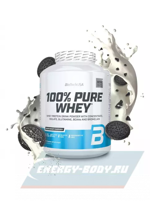  BioTechUSA 100% Pure Whey 2270 г, Черный Бисквит