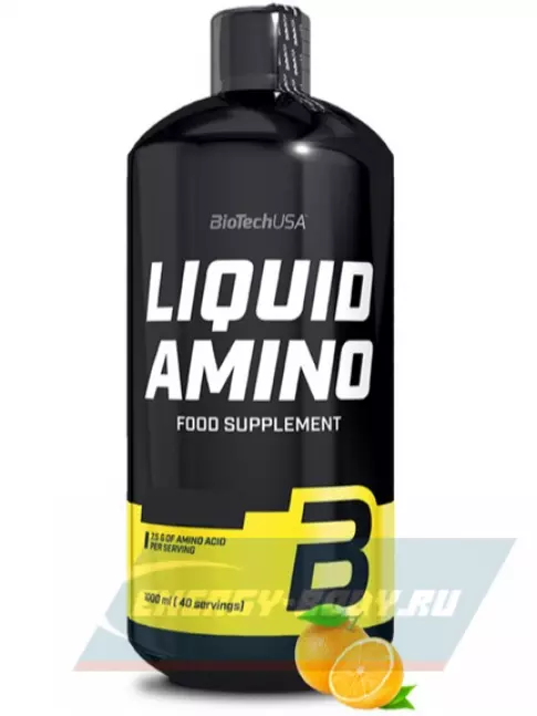 Аминокислотны BiotechUSA Liquid Amino 1000 мл, Апельсин