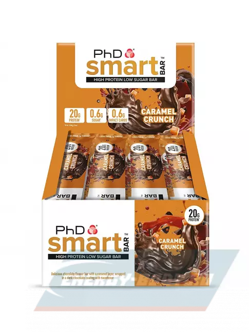 Батончик протеиновый PhD Nutrition Smart Bar 12 x 64 г, Карамель