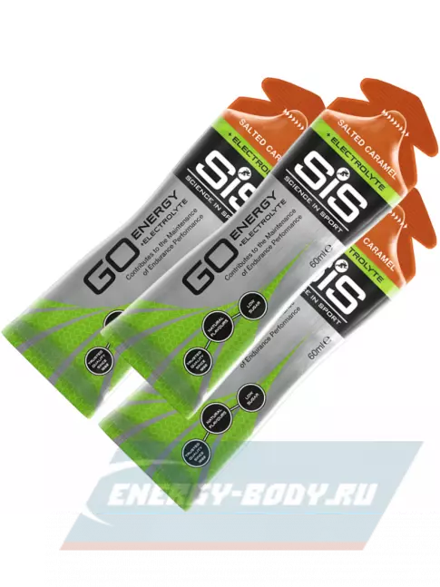 Энергетический гель SCIENCE IN SPORT (SiS) Go Energy + Electrolyte Gels 3 x 60 мл, Соленая карамель