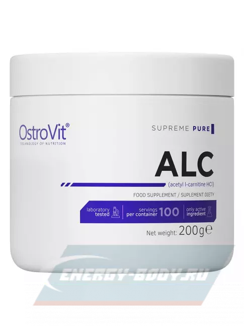 L-Карнитин OstroVit ALC Acetyl L-Carnitine 200 г