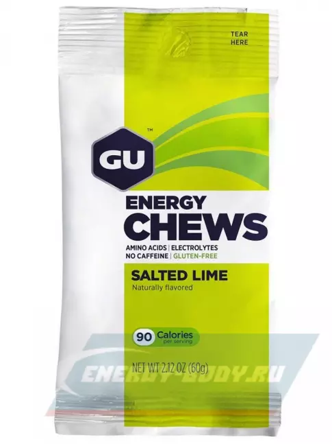 Восстановление GU Energy Labs Мармеладки GU Energy Chews 3 x 60 г, Соленый лайм