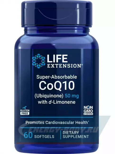  Life Extension Super-Absorbable CoQ10 with d-Limonene 50 mg 60 капсул
