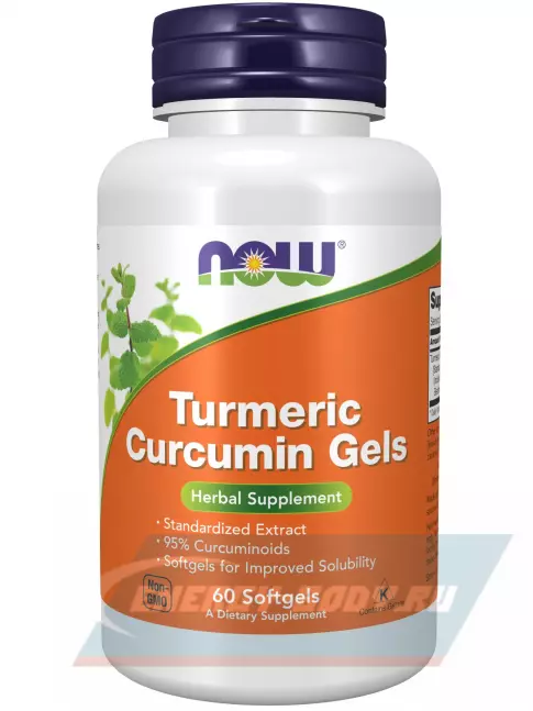  NOW FOODS Turmeric Curcumin Gels 60 гелевых капсул