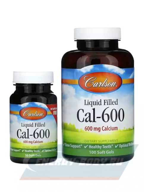  Carlson Labs Liquid Cal-600 100 + 30 капсул