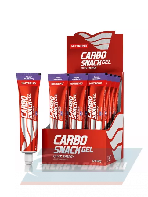 Энергетический гель NUTREND 12x50 Carbosnack туба 12 шт x 50 г, Черника