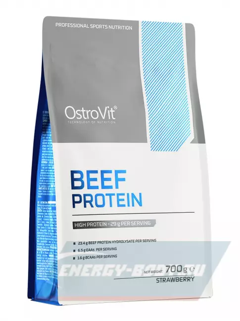  OstroVit Beef Protein 700 г, Клубника