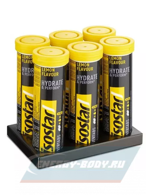  ISOSTAR Изотонический напиток Powertabs 6 банка x 5 порций, Лимон