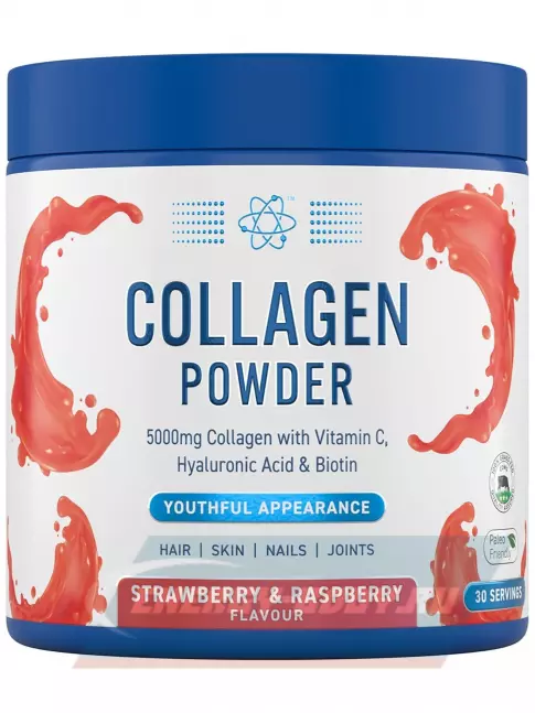 COLLAGEN APPLIED NUTRITION Collagen Powder 5000 mg 165 г, Клубника-Малина