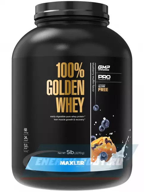  MAXLER 100% Golden Whey 2270 г, Черничный Маффин