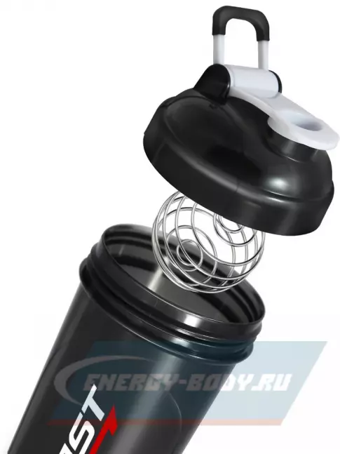  Be First Шейкер 700 мл c шариком и держателем, ТРИТАН, черный (TS 1314-T-black) 700 мл, Черный