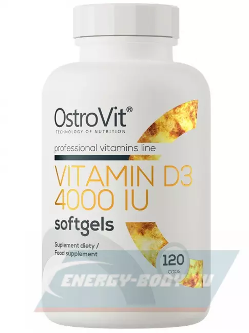  OstroVit Vitamin D3 4000 IU 120 гелевых капсул