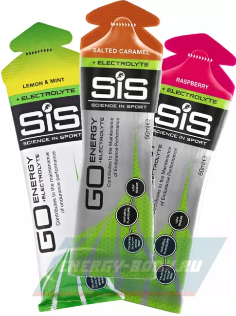 Энергетический гель SCIENCE IN SPORT (SiS) Go Energy + Electrolyte Gels 12 x 60 мл, Mix 12