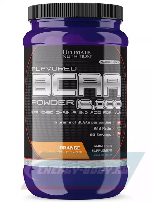 ВСАА Ultimate Nutrition BCAA 12000 Powder 457 г, Апельсин