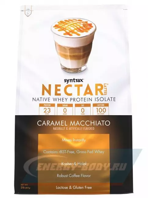  SYNTRAX Nectar Lattes 907 г, Карамельный макиато
