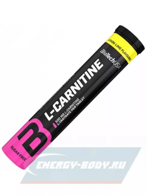 L-Карнитин BioTechUSA L-Carnitine Effervescent 20 таблеток, Лимон - лайм