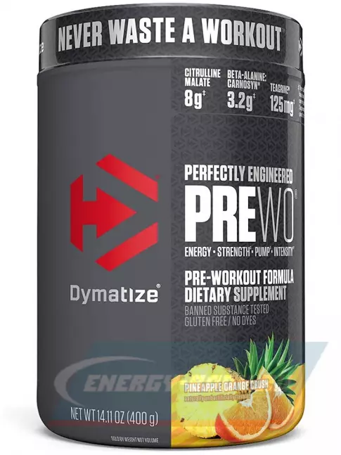 Предтерник Dymatize Pre W.O. 400 г, Ананас - Апельсин