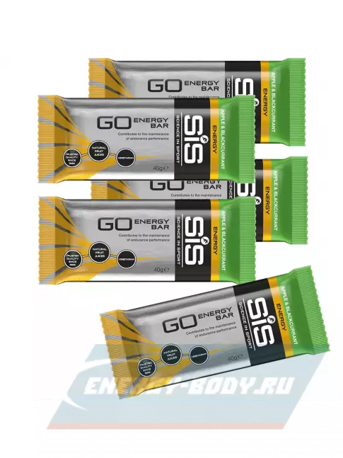 Батончик энергетический SCIENCE IN SPORT (SiS) GO Energy Bar 5 x 40 г, Яблоко-Черная смородина