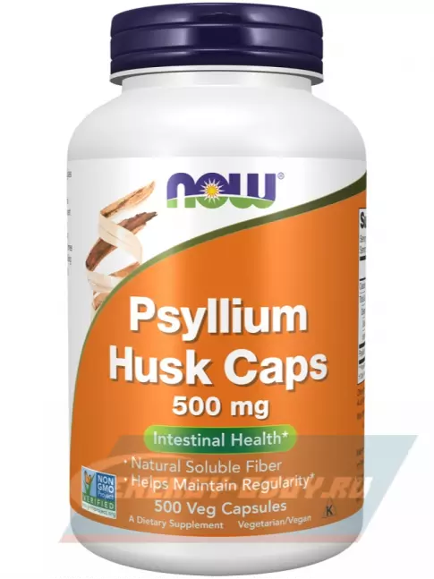 NOW FOODS Psyllium Husk Caps 500 mg 500 веган капсул NOW FOODS Psyllium Husk Caps 500 mg 500 веган капсул