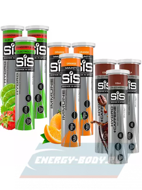 SCIENCE IN SPORT (SiS) GO Hydro Tablet 20s_3 9 x 20 таблеток, Клубника - Лайм, Апельсин, Кола