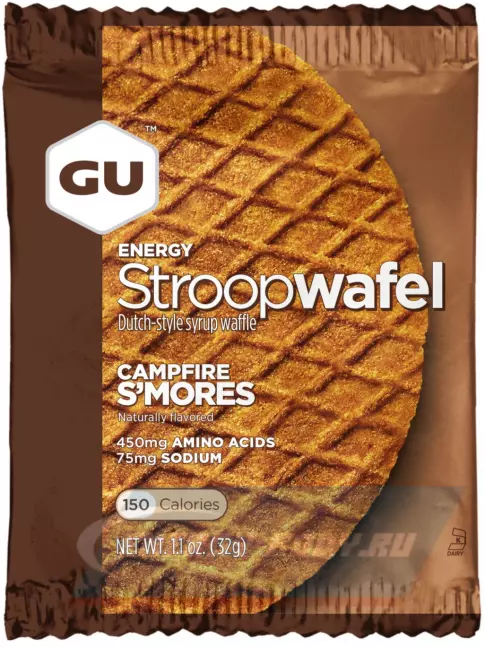 Батончик энергетический GU ENERGY GU ENERGY STROOPWAFEL no caffeine 4 x 32 г, Воздушное печенье