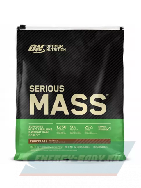 Гейнер Optimum Nutrition Serious Mass 5440 г, Шоколад