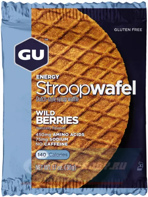 Батончик энергетический GU ENERGY GU ENERGY STROOPWAFEL no caffeine 3 x 32 г, Дикие ягоды