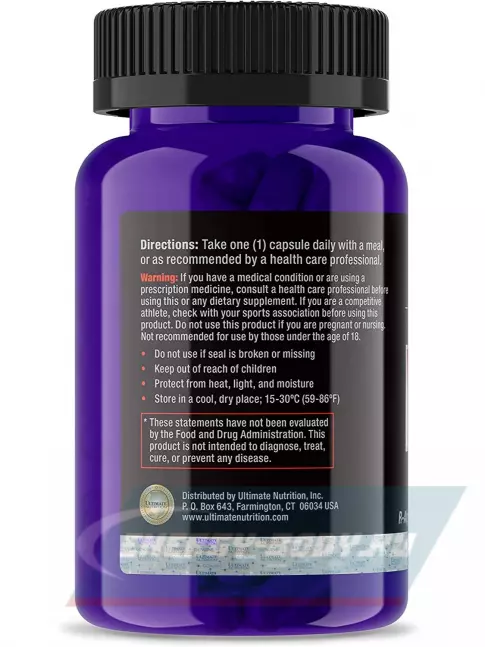  Ultimate Nutrition R-ALA 100 капсул