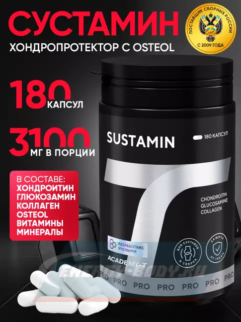 Суставы, связки Академия-Т SUSTAMIN 180 капсул, 
