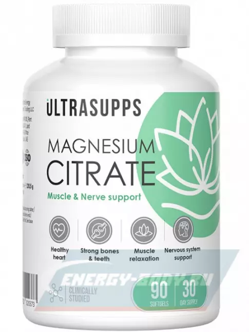  UltraSupps Magnesium Citrate 90 капсул
