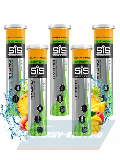  SCIENCE IN SPORT (SiS) GO Hydro Tablet 20s 5 x 20 таблеток, Ананас - Манго