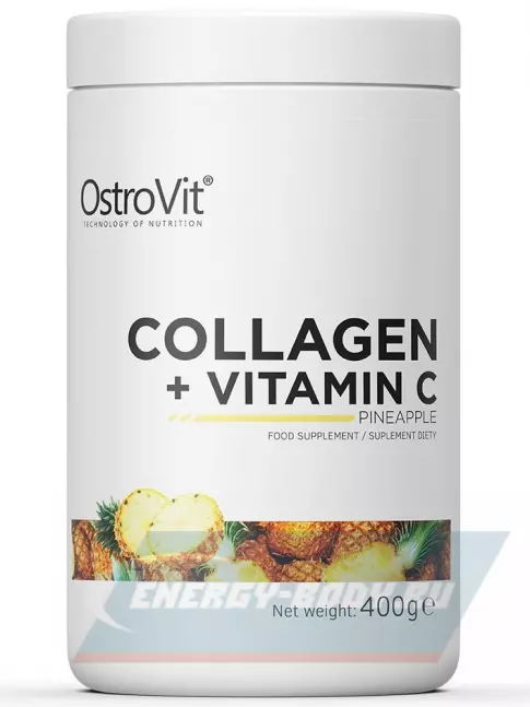 COLLAGEN OstroVit Collagen+Vitamin C 400 г, Ананас