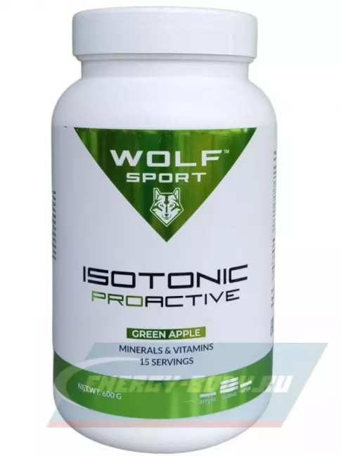  WolfSport IZOTONIC PROACTIVE 600 г, Зеленое яблоко