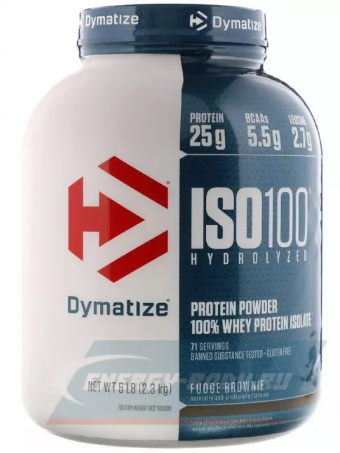  Dymatize ISO100 Hydrolyzed 2300 г, Шоколадный Брауни