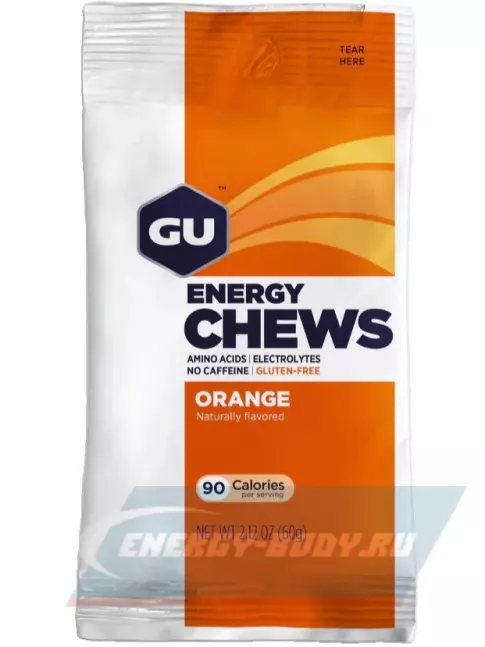 Восстановление GU Energy Labs Мармеладки GU Energy Chews 3 x 60 г, Апельсин