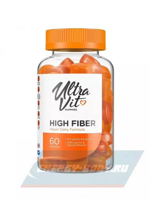 UltraVit Gummies High Fiber 60 жевательных таблеток