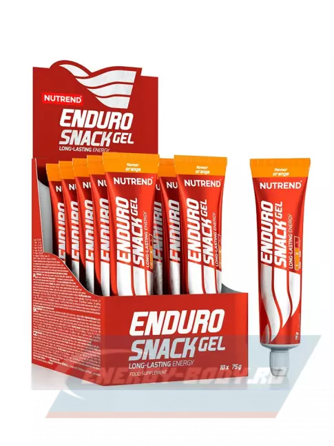 Энергетический гель NUTREND EnduroSnack туба 10 x 75 г, Апельсин