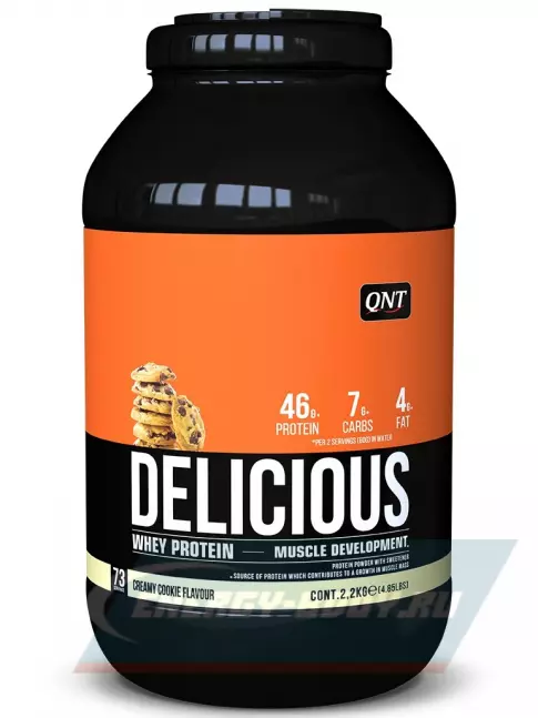  QNT DELICIOUS WHEY PROTEIN POWDER 2200 г, Печенье с Кремом