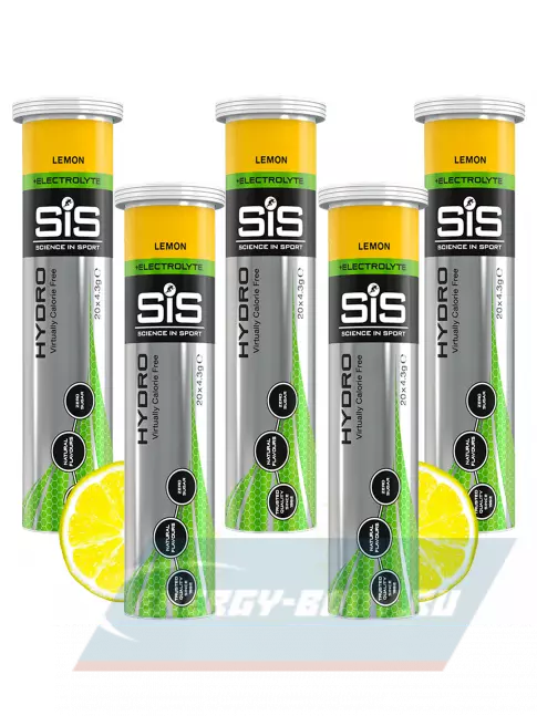  SCIENCE IN SPORT (SiS) GO Hydro Tablet 20s 5 x 20 таблеток, Лимон