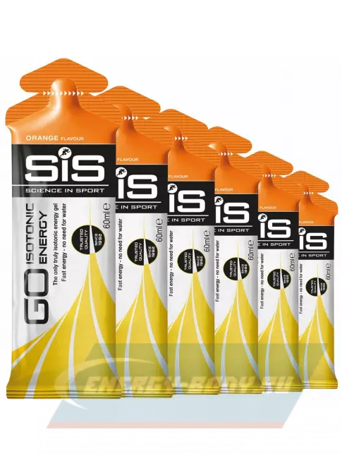 Энергетический гель SCIENCE IN SPORT (SiS) GO Isotonic Energy Gels 6 x 60 мл, Апельсин