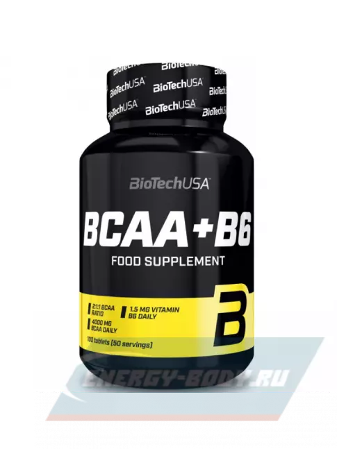 ВСАА BiotechUSA BCAA+B6 2:1:1 100 таблеток, Нейтральный ВСАА BiotechUSA BCAA+B6 2:1:1 100 таблеток, Нейтральный
