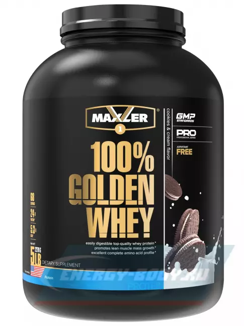 MAXLER 100% Golden Whey 2270 г, Печенье и крем MAXLER 100% Golden Whey 2270 г, Печенье и крем