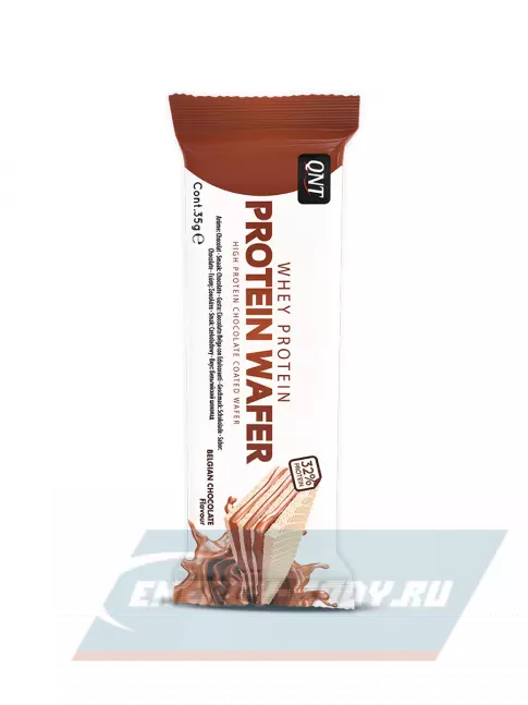Батончик протеиновый QNT Protein Wafer 12 х 35 г, Бельгийский шоколад