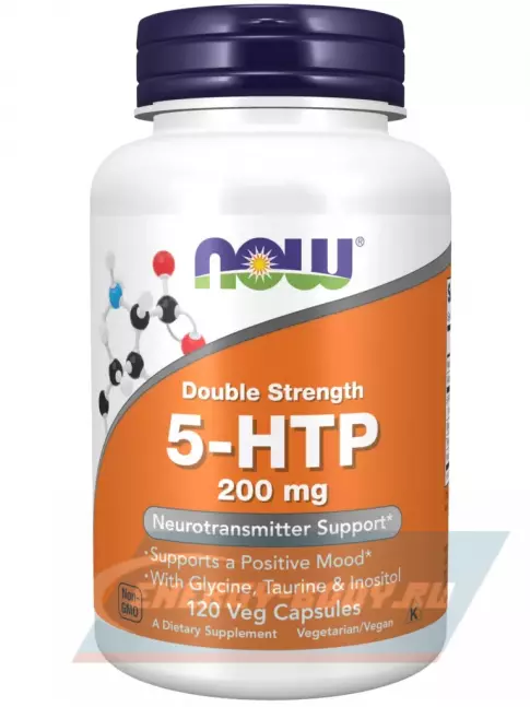  NOW FOODS 5-HTP 200 mg 120 веган капсул