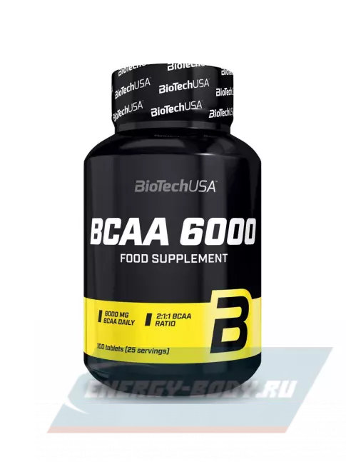 ВСАА BiotechUSA BCAA 6000 2:1:1 100 таблеток, Нейтральный ВСАА BiotechUSA BCAA 6000 2:1:1 100 таблеток, Нейтральный