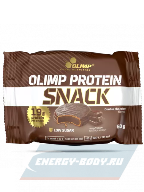 Батончик протеиновый OLIMP Protein Snack 60 г 1 x 60 г, Двойной шоколад