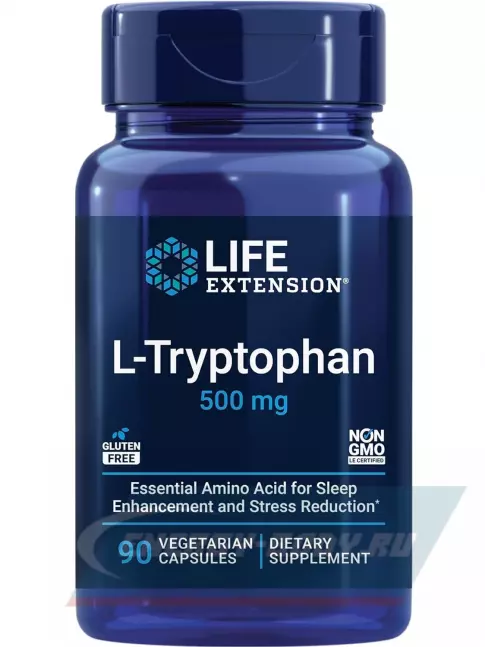 Аминокислотны Life Extension L-Tryptophan 500 mg 90 капсулы