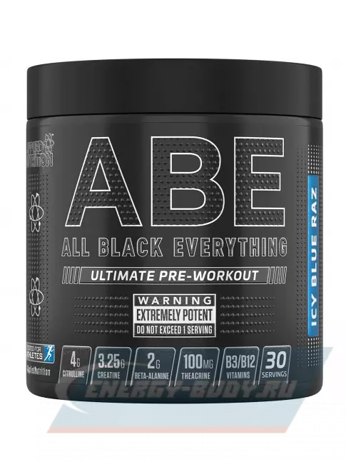 Предтерник APPLIED NUTRITION ABE - PRE-WORKOUT 315 г, Ледяная Голубая Малина
