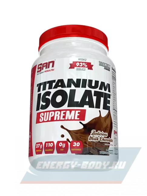  SAN Titanium Isolate Supreme 900 г, Молочный шоколад