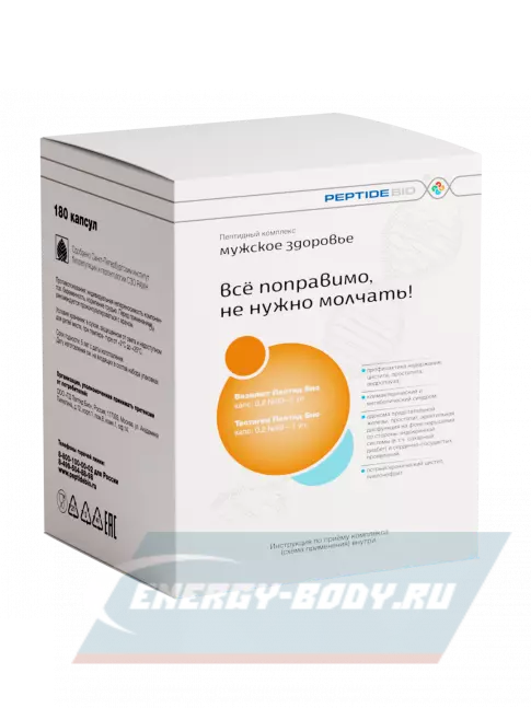  PeptideBio Пептидный комплекс «МУЖСКОЕ ЗДОРОВЬЕ» №180 3 x 60 капс